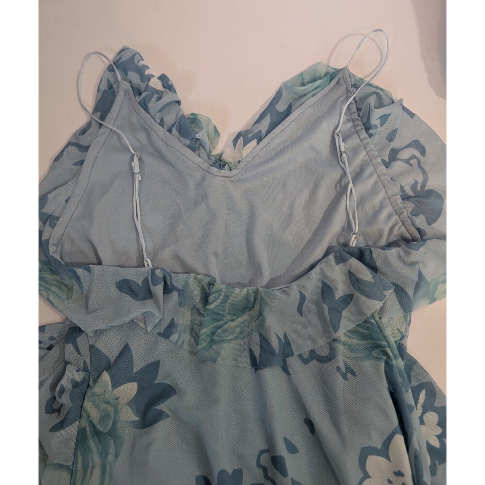 SHEIN Women's Size M Spaghetti Strap Floral Maxi Dress Blue - Picture 8 of 8